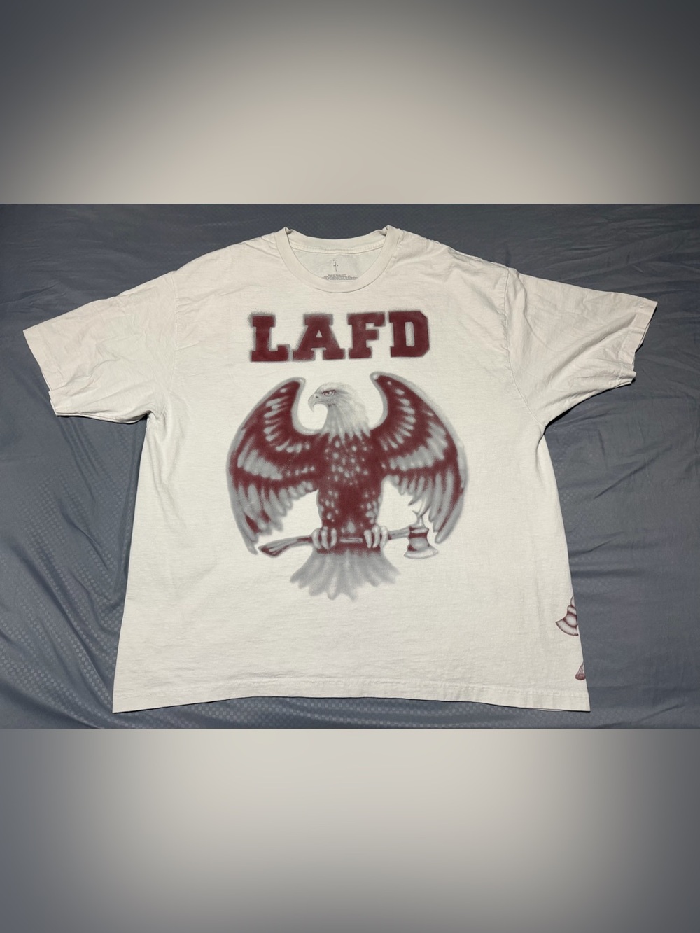 Cactus Jack LAFD Shirt Wildfire Eagle Graphic Tee Travis Scott Merch Size XXL